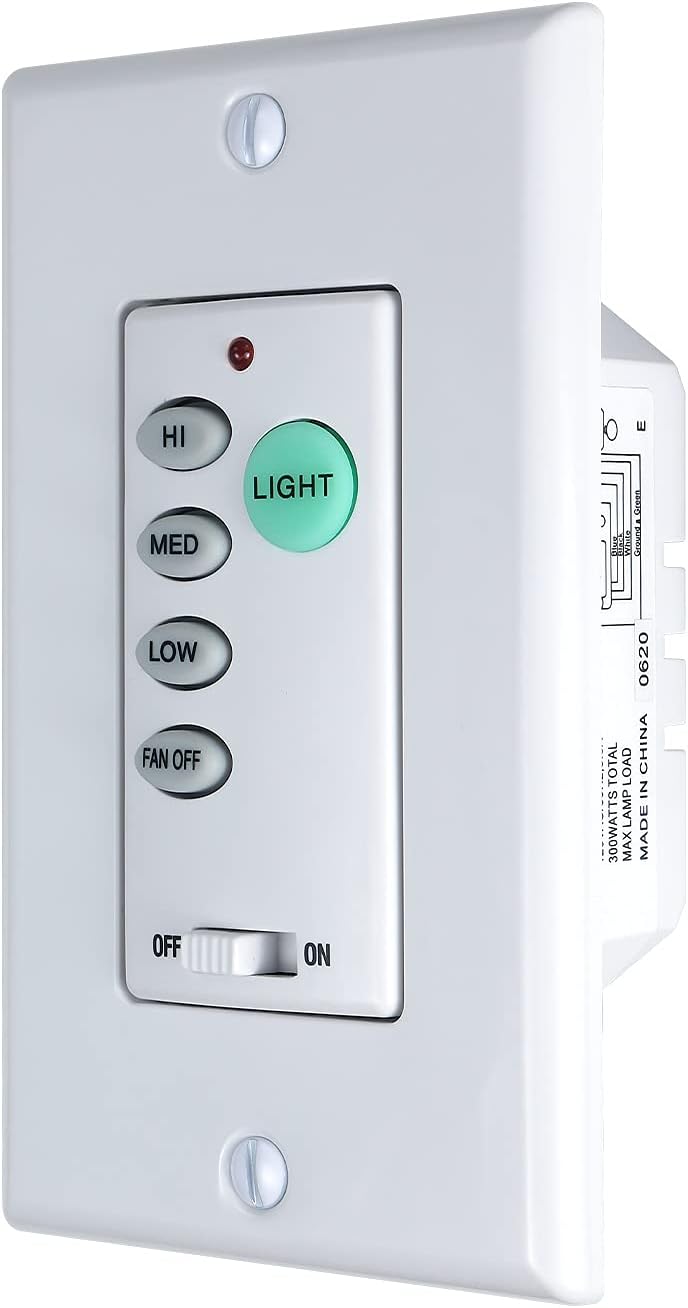 Eogifee UC9050T Universal Ceiling Fan Control 3 Speed Wall Control Mounted Fan Full Range Dimmer CHQ9051T - Image 2